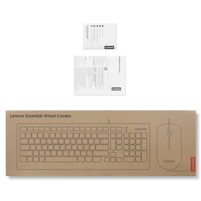 Kit de teclado y mouse Essential LENOVO Interfaz USB-A