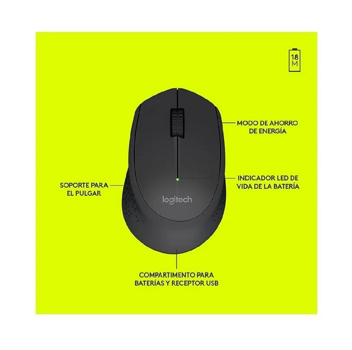 Mouse Logitech M280 Wireless Black