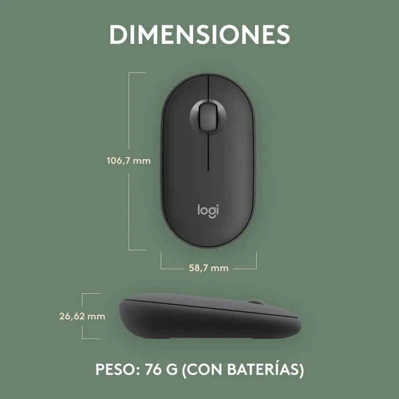 MOUSE LOGITECH PEBBLE 2 M350S BLUETOOTH/WIRELESS GRAPHITE