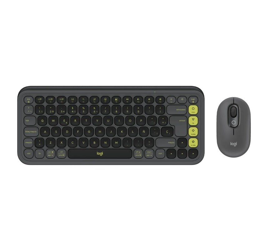 TECLADO LOGITECH + MOUSE POP ICON BLUETOOTH/WIRELESS ESPAÑOL / COPILOT/ GRAPHITE