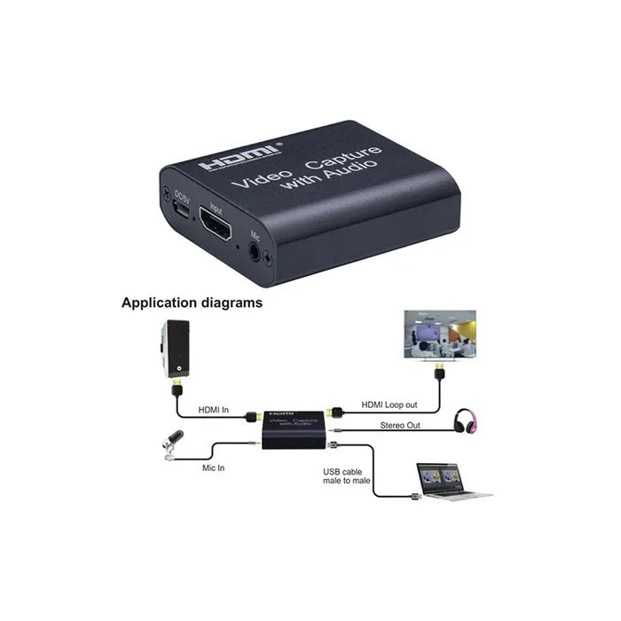 Capturador De Video USB 3.0 a HDMI 4K Audio