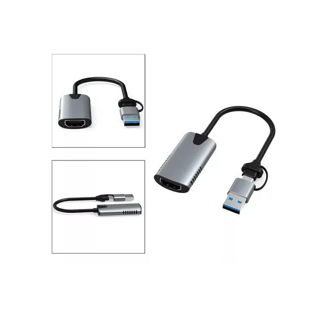 Capturador De Video USB 3.0 + TYPE C a HDMI 4k