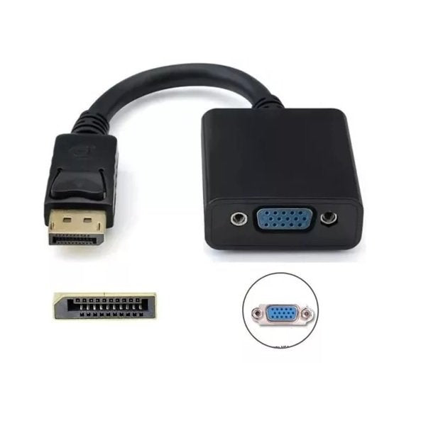 Adaptador Conversor DisplayPort a VGA 1080p