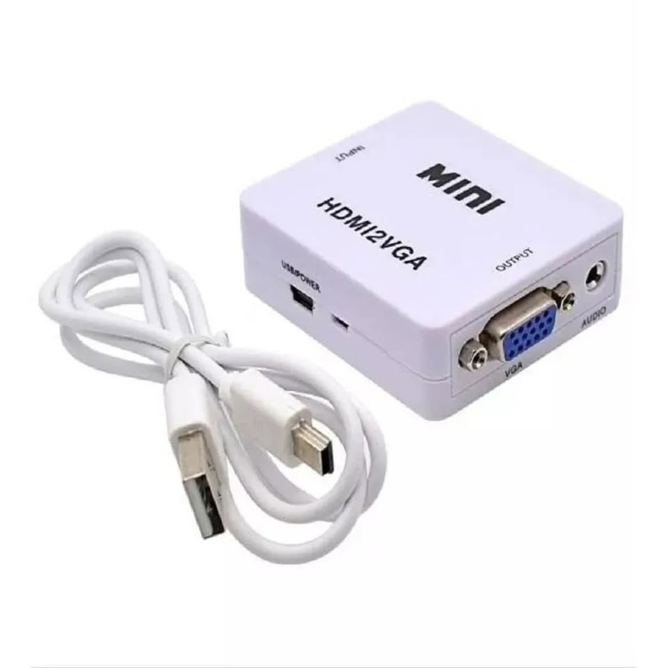 Adaptador Conversor VGA a HDMI Alimentación 5V Cable USB