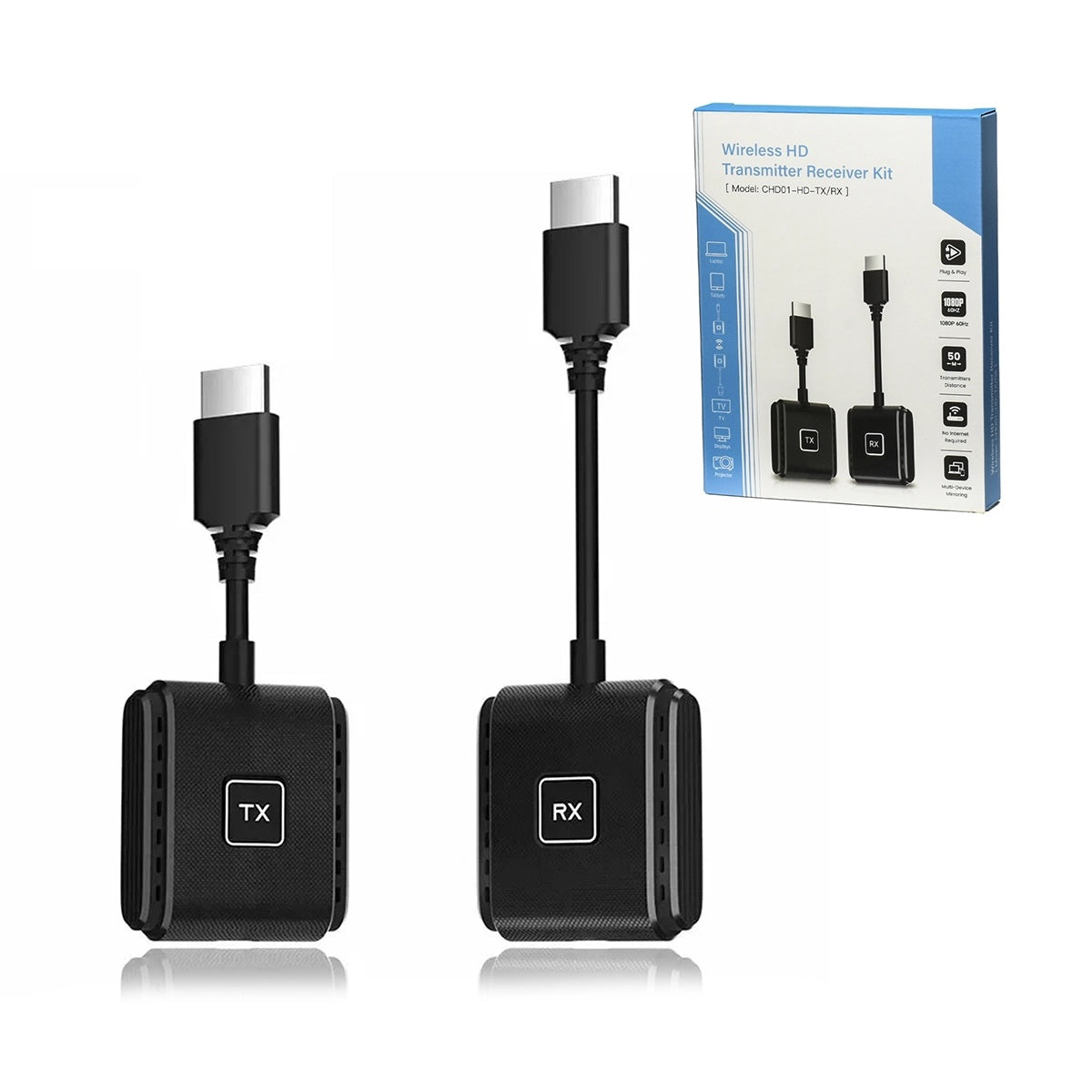 Extender HDMI WIRELESS de 50M (Transmisor + Receptor)