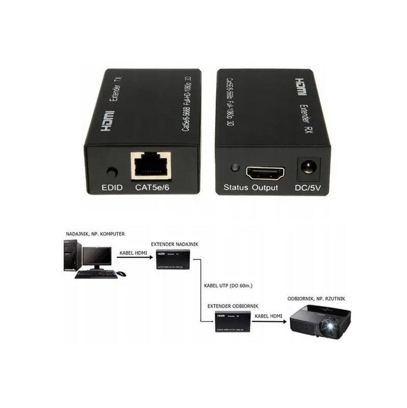 Extensor HDMI de 60 metros activo Full HD 1080p