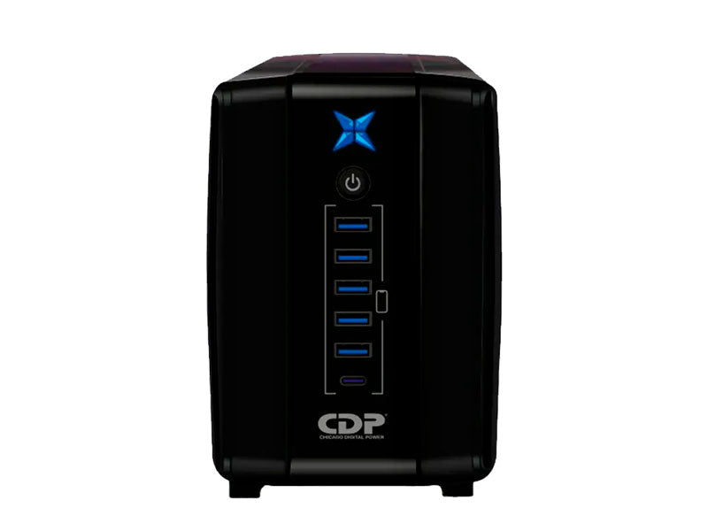 UPS CDP R-UPR1008I 1000VA/500W 8 Salidas / 5 Port USB / 1 Tipo C / Autonomía 40 min
