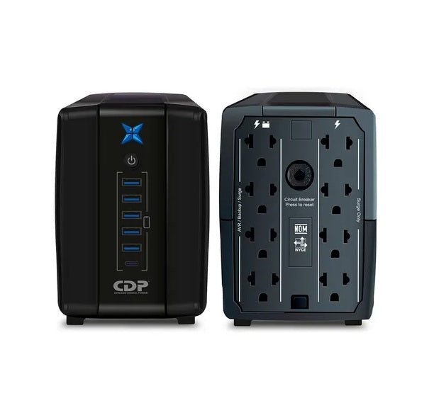 UPS CDP R-UPR508I 500VA/250W 8 Salidas / 5 Port USB / 1 Tipo C / Autonomía 20min