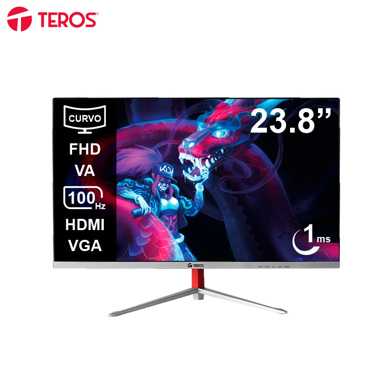 Monitor curvo TEROS TE-2402S 23.8" FHD VA 100Hz 1ms HDMI