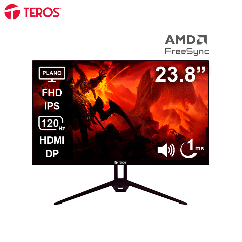 Monitor Plano TEROS TE-2415S 23.8" FHD IPS 120Hz 1ms con Audio