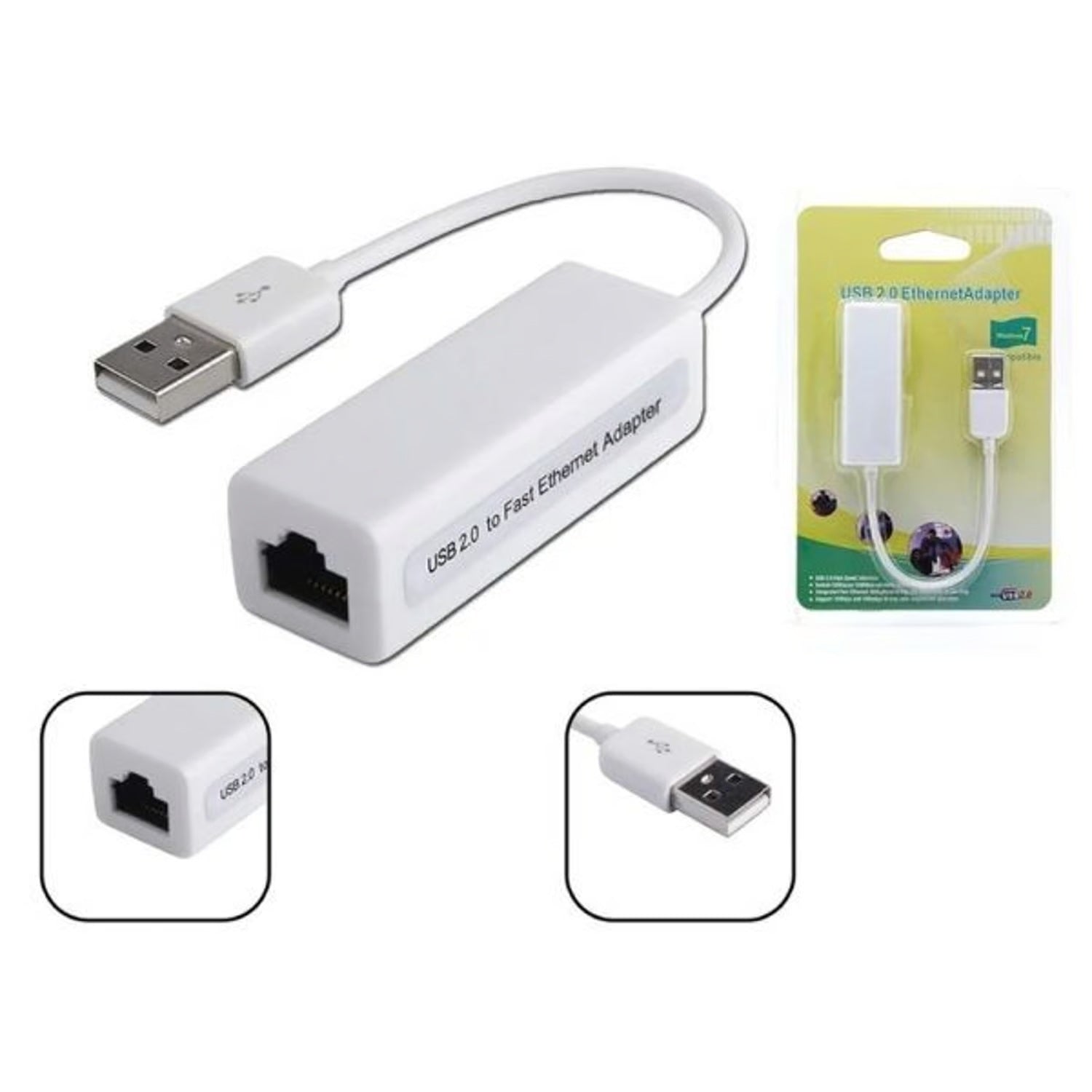 Adaptador USB2.0 a INTERNET (RJ45) 10/100 Mbps