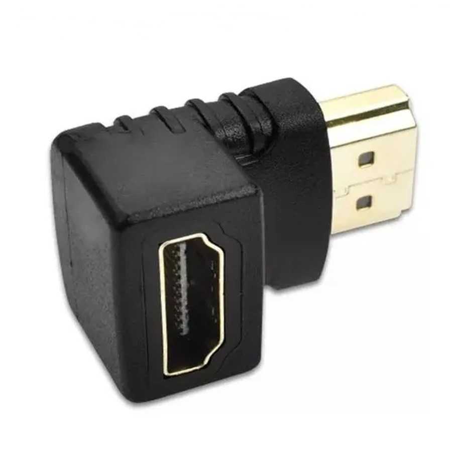 Unión HDMI macho a HDMI hembra 90°