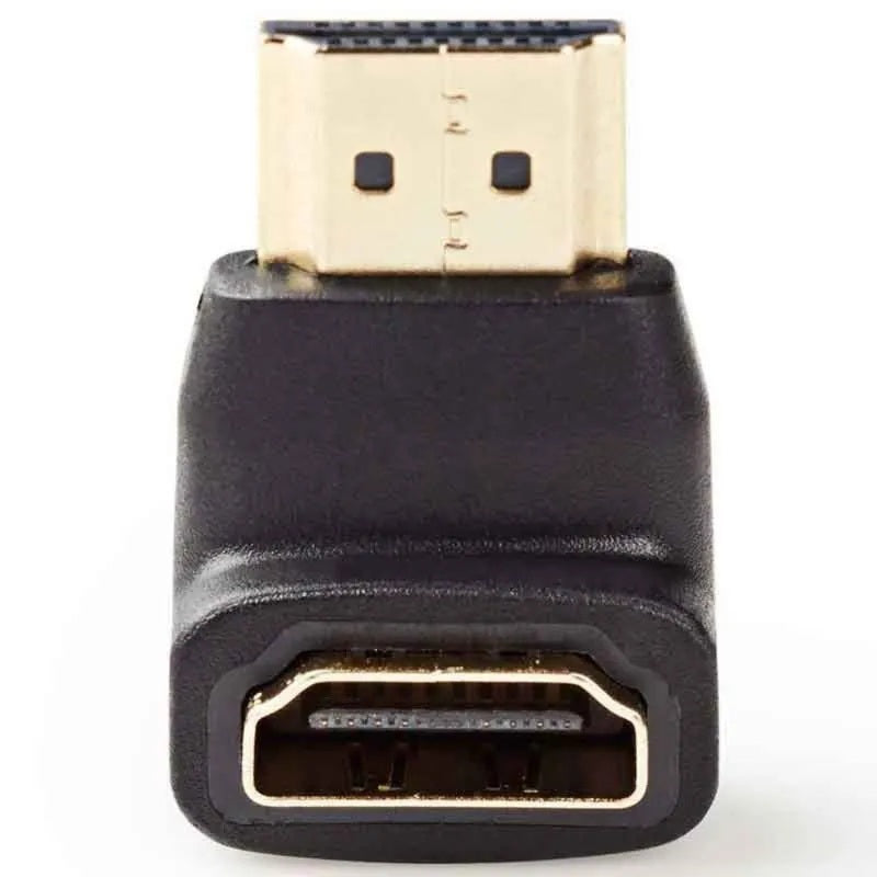 Unión HDMI macho a HDMI hembra 90°