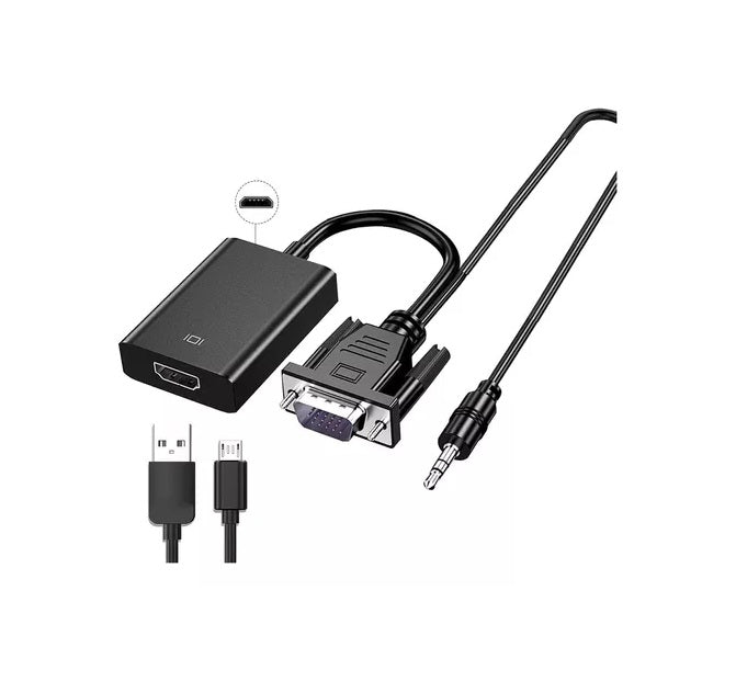 Adaptador VGA a HDMI  con audio