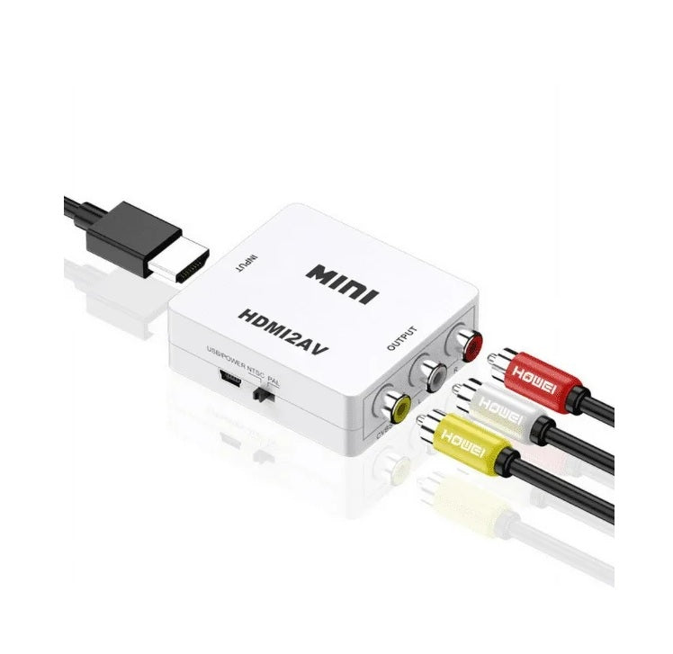 Conversor HDMI a RCA Alimentación 5V con cable USB