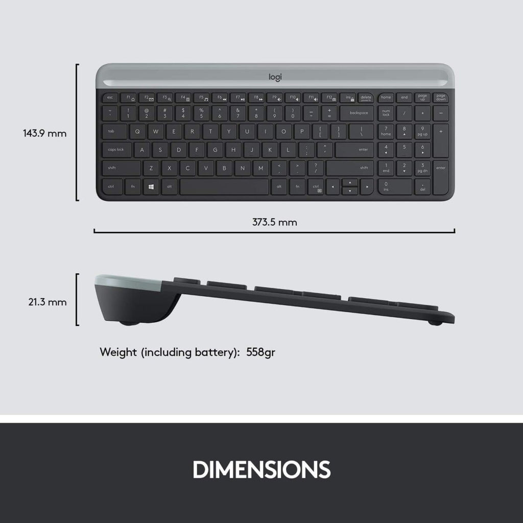 Kit Teclado y mouse Logitech MK470 Wireless Nano USB