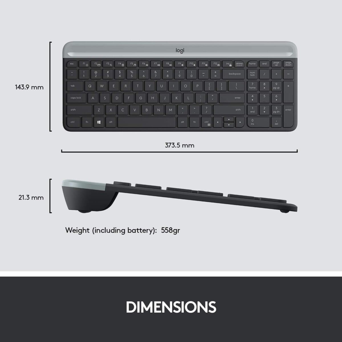 Kit Teclado y mouse Logitech MK470 Wireless Nano USB