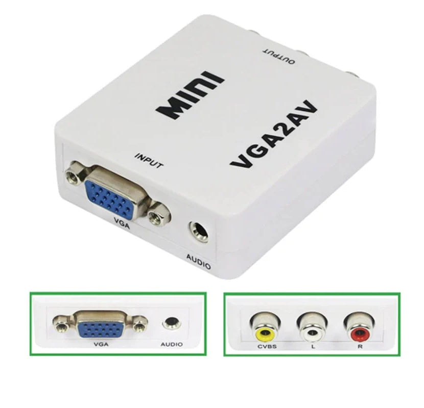 Conversor VGA a RCA con Cable USB